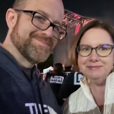 Photo of Heather and I from our seats